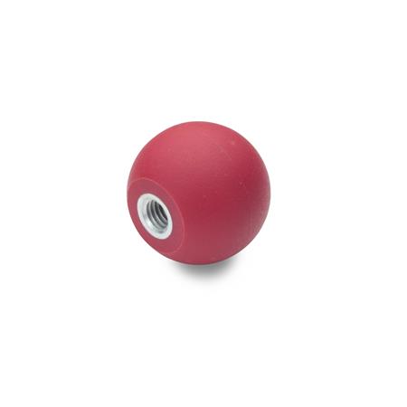 Kugelknopf rot Ø 32 mm, aus Thermoplast, DIN 319